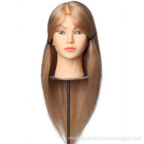Blond human hair dummy training mannequin head for sale